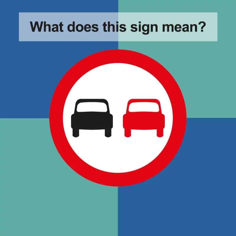 Roadsign No Overtaking Min