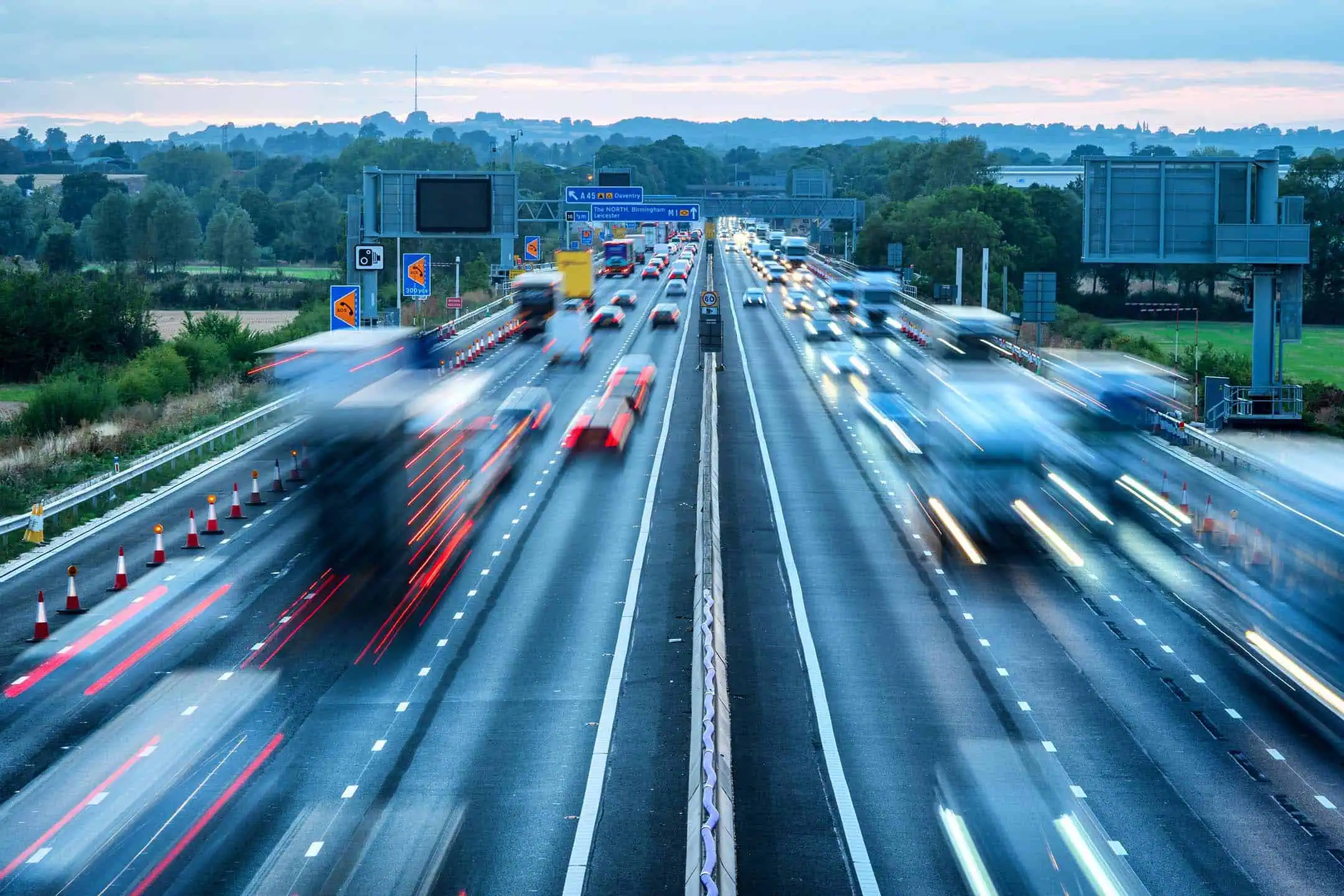 Blurry Motorway Road