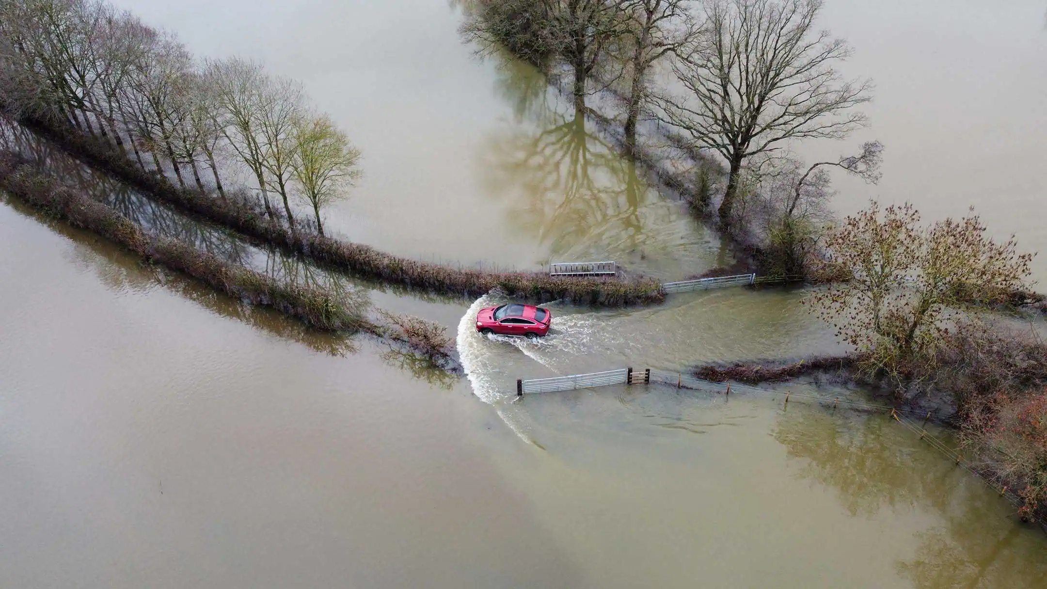 Car Flooded Road