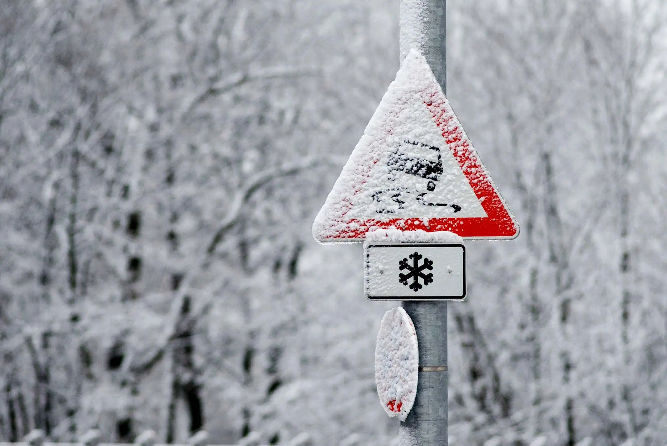 Frosty Roadsign Winter