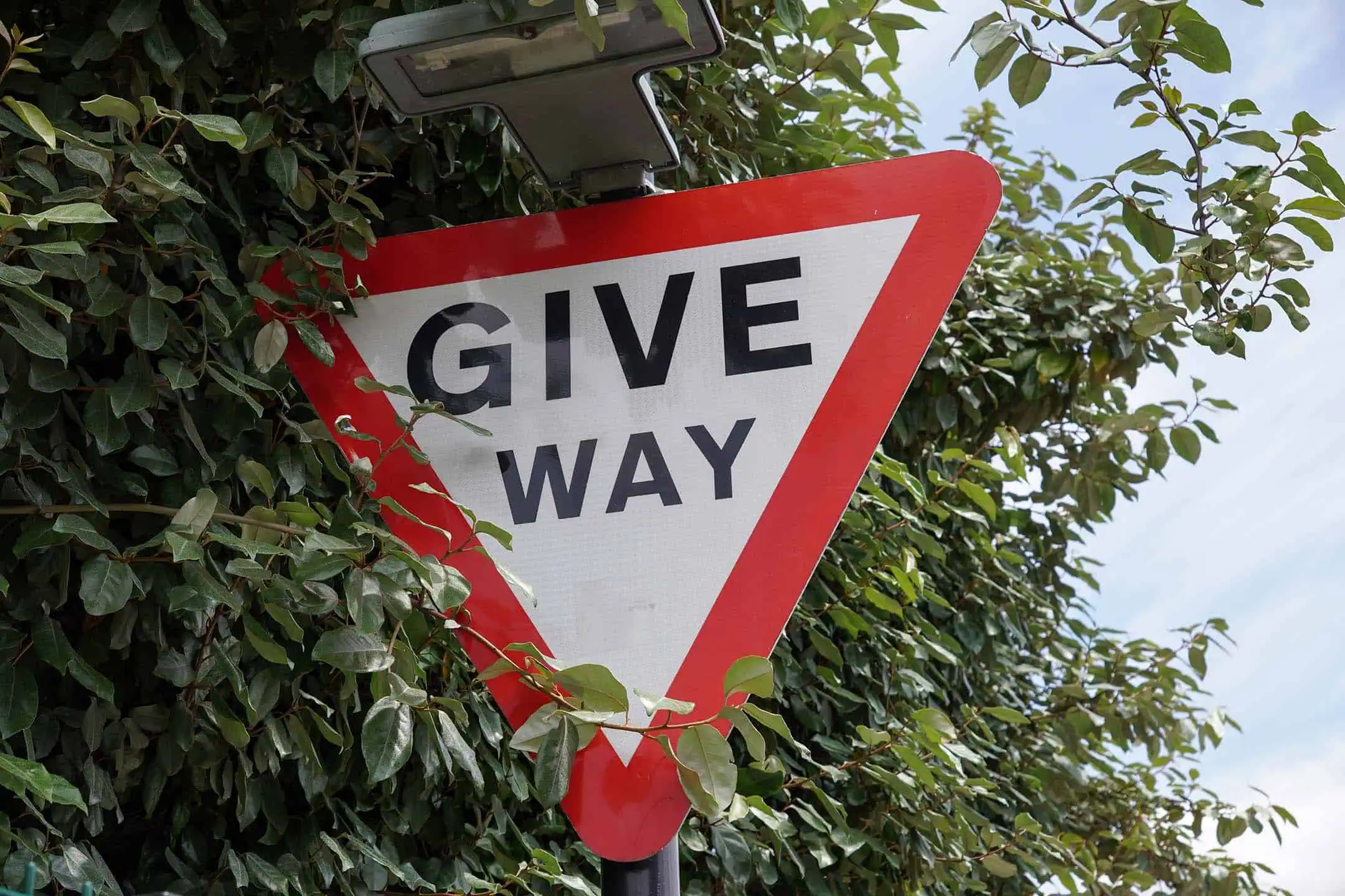 Giveway Road Sign