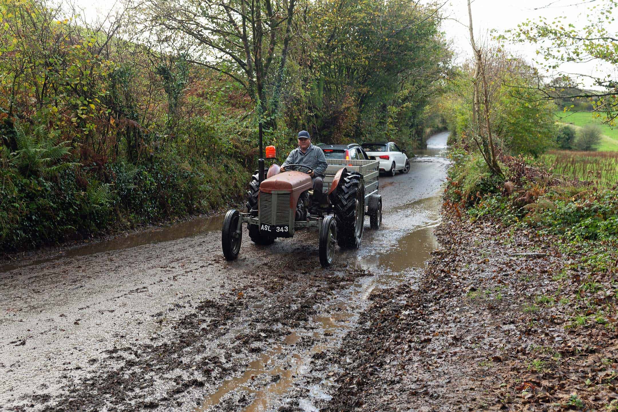 Tractor On Country Road