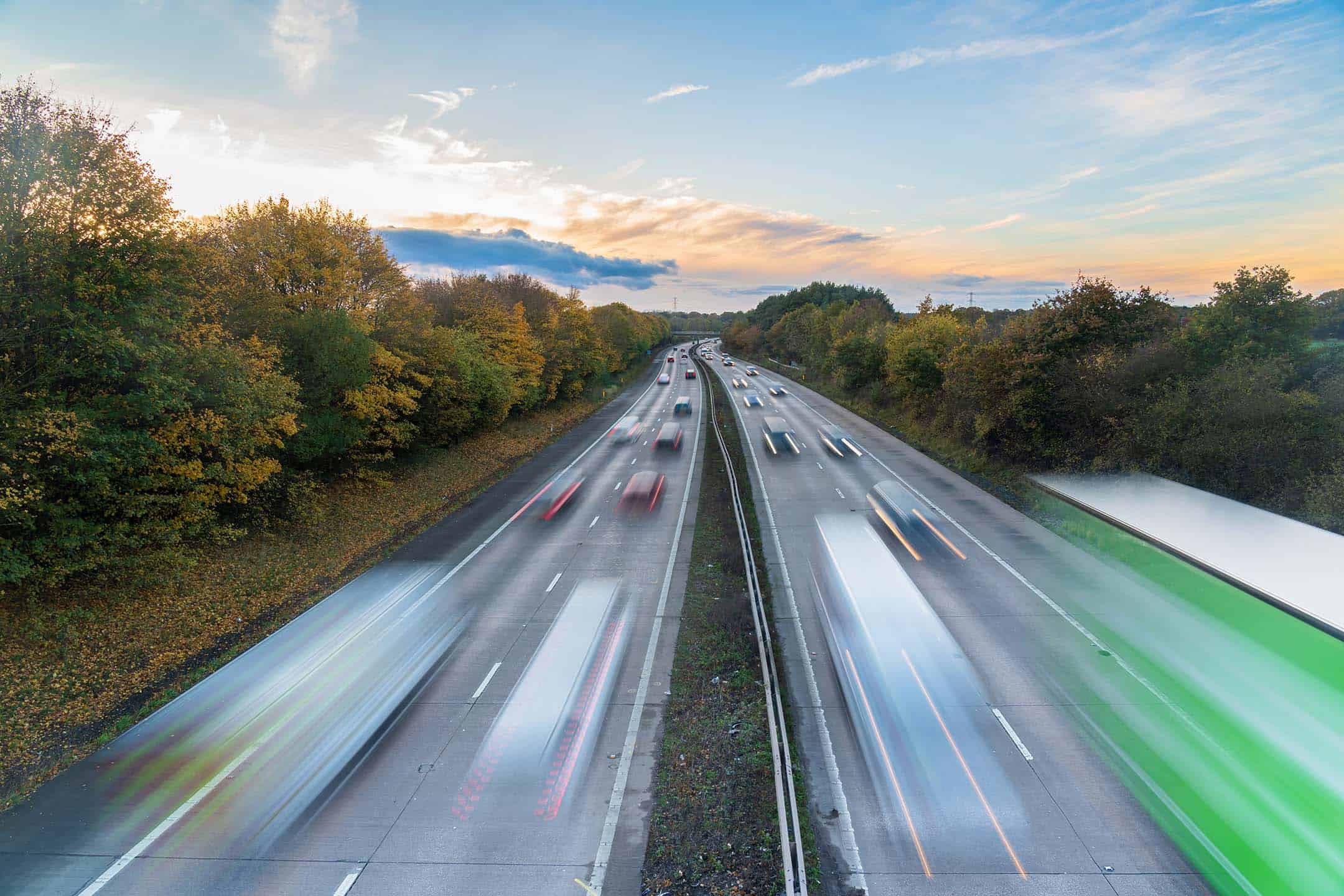 Vehicles Passing Motorway