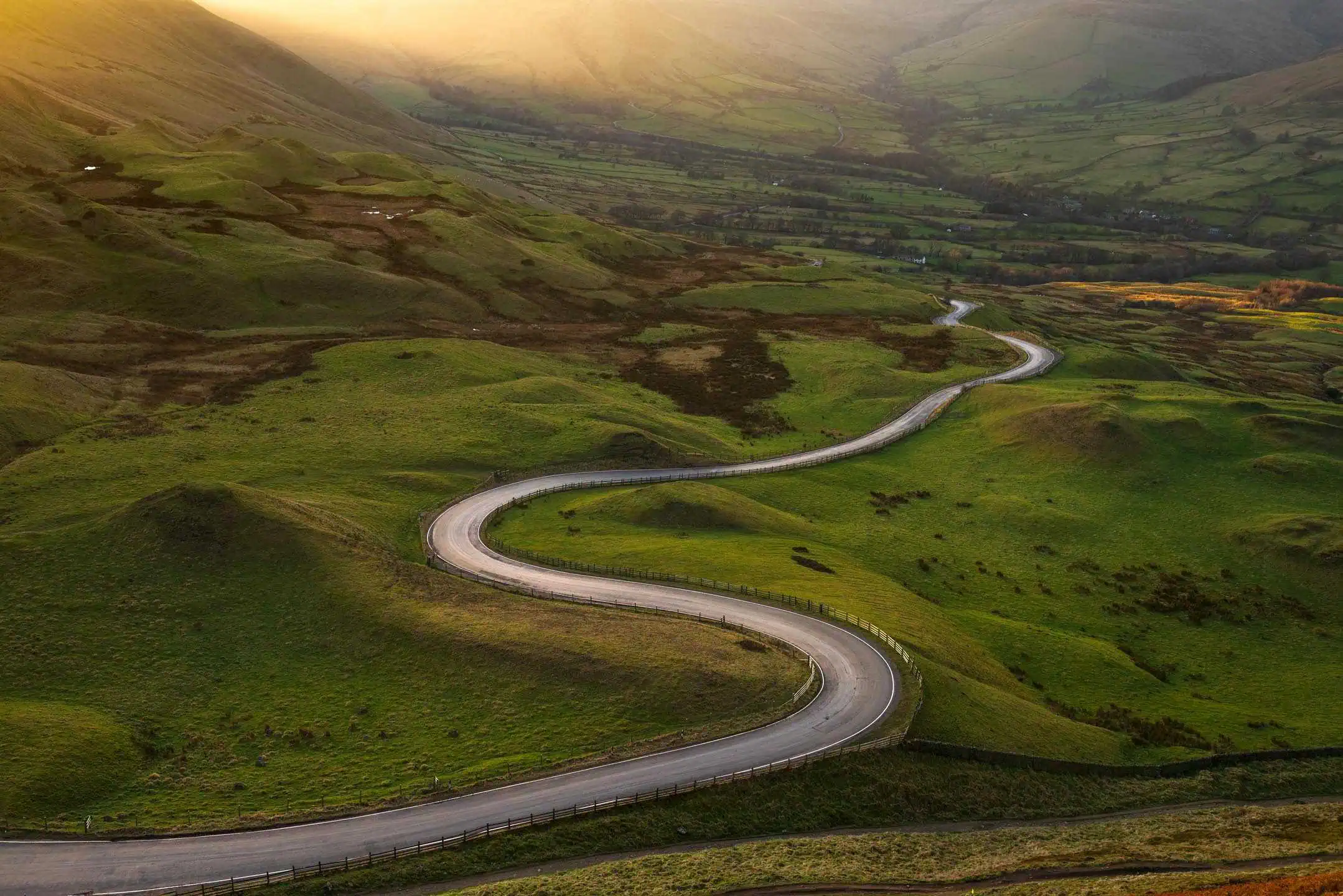 Pov Winding Country Road